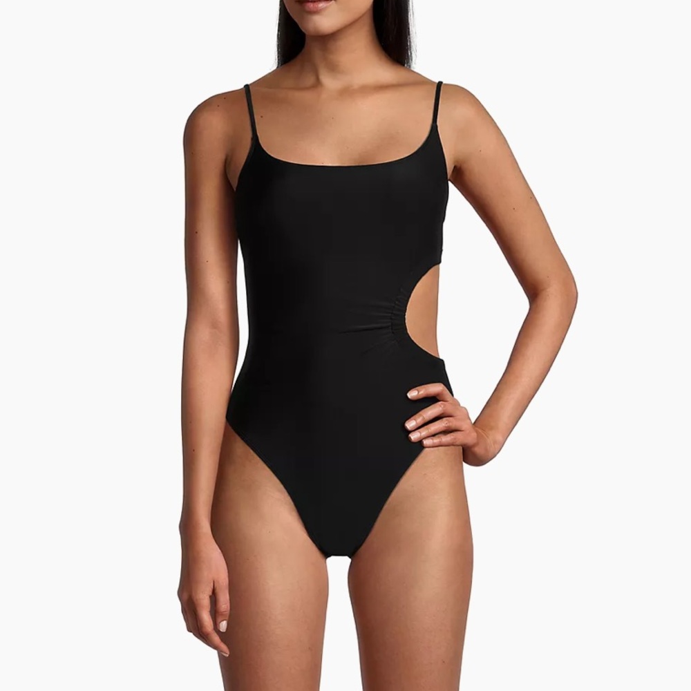 RAMY BROOK Blythe Cut-Out One-Piece Swimsuit, BLACK SIZE XS 0923